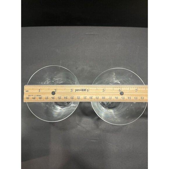 MCM Oleg Cassini Crystal Glitter Wine Glass Set Of 2 With Hematite filled stems - Picture 6 of 7